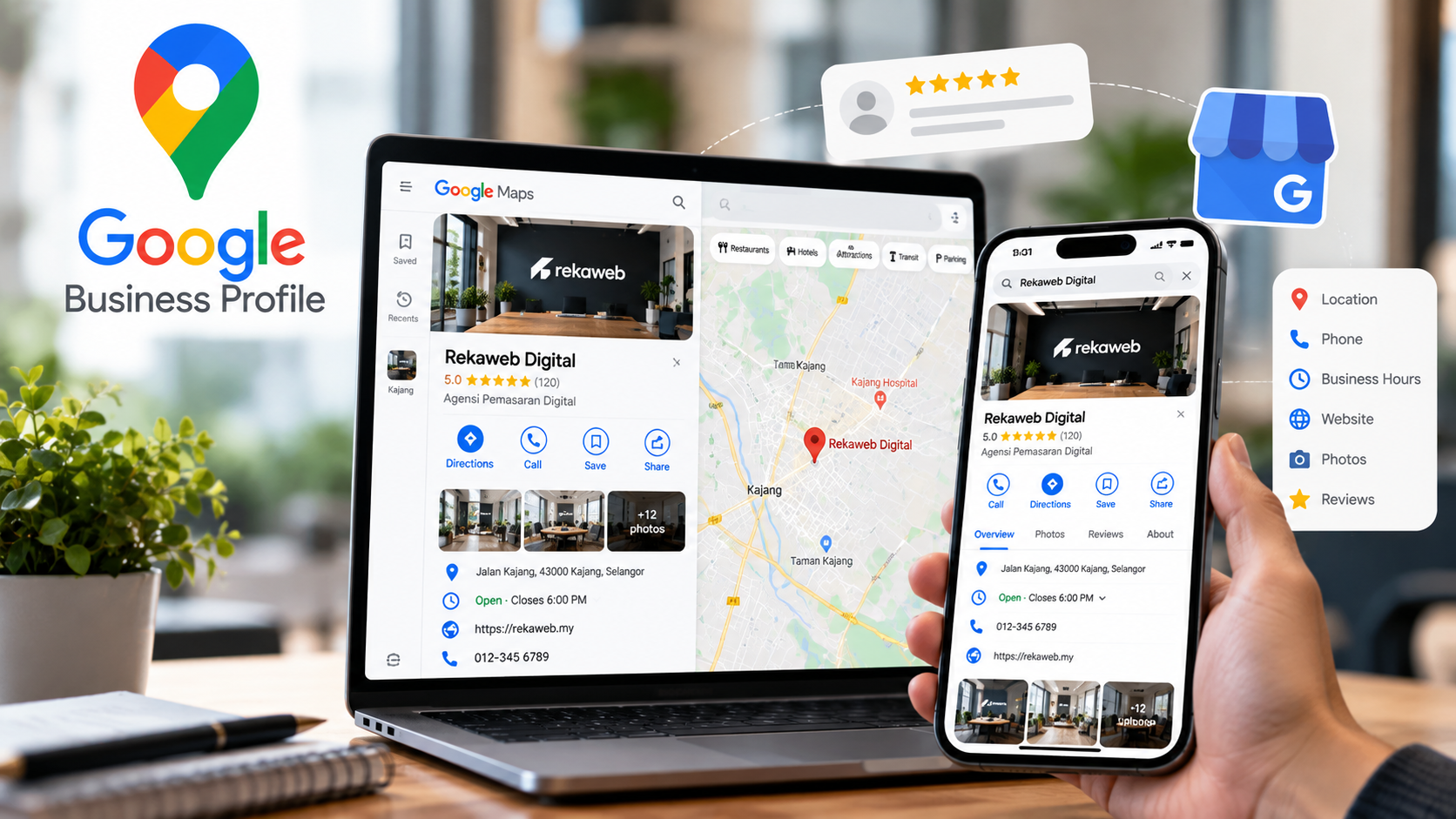 Servis Google Maps dan Google Business Profile Rekaweb