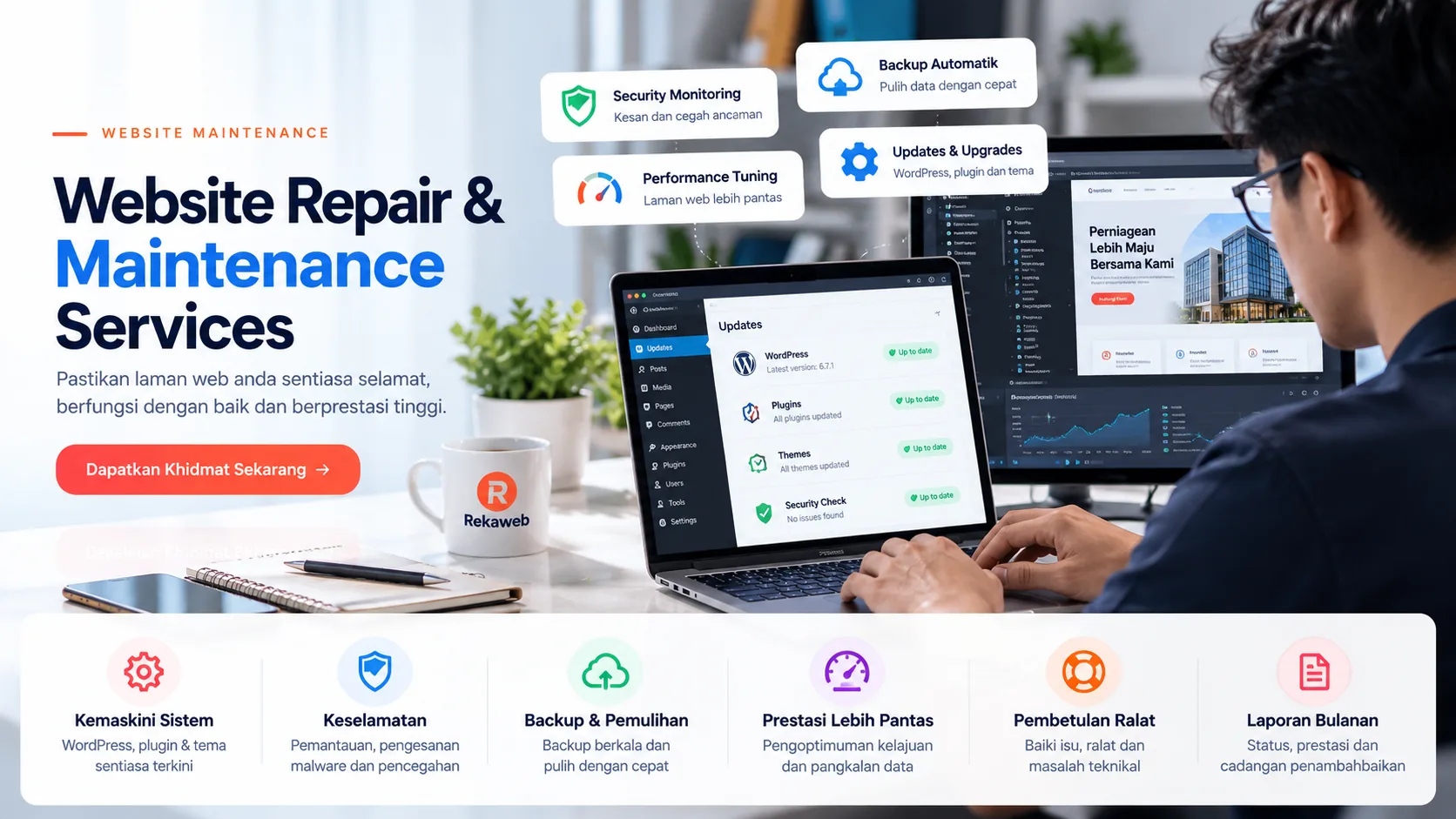 Servis pembaikan dan penyelenggaraan website